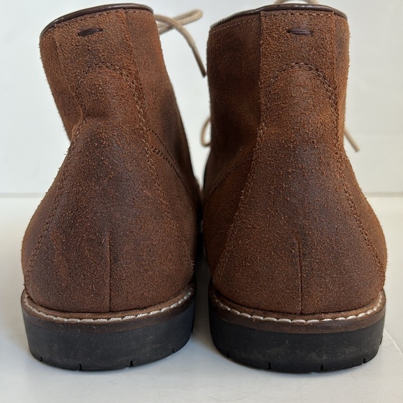 Vince Camuto Lancelot Chukka brown leather upper lace up ankle boots - Picture 4 of 16